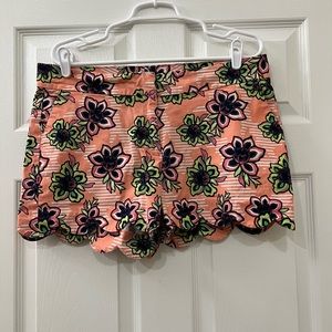 Crown & Ivy floral and stripe shorts